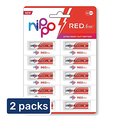 Nippo Battery AA 3UT Hi Top, 2 x 10 pcs Multipack