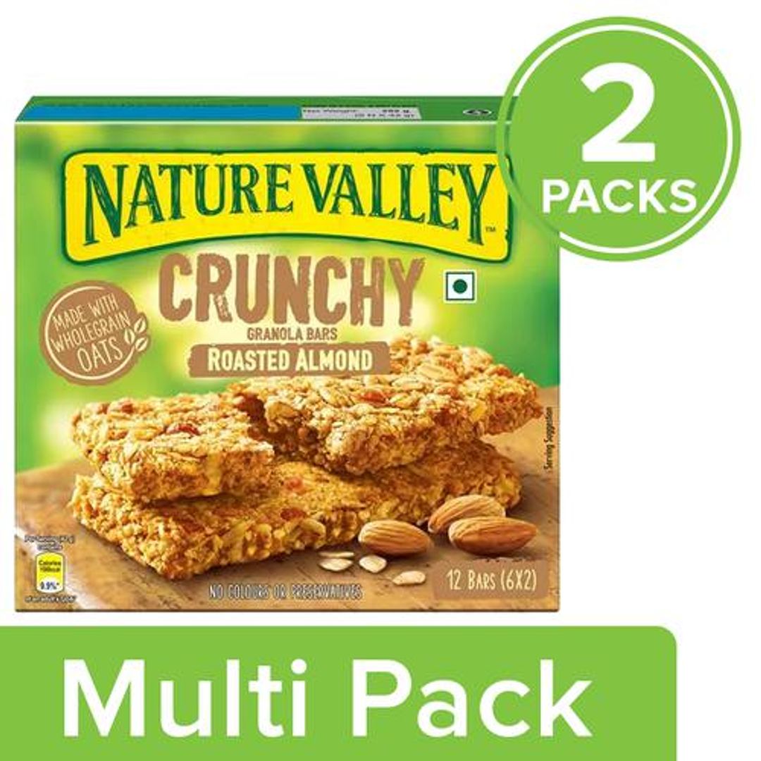 Nature Valley Crunchy Granola Bars - Roasted Almond, 2x252 g Multipack