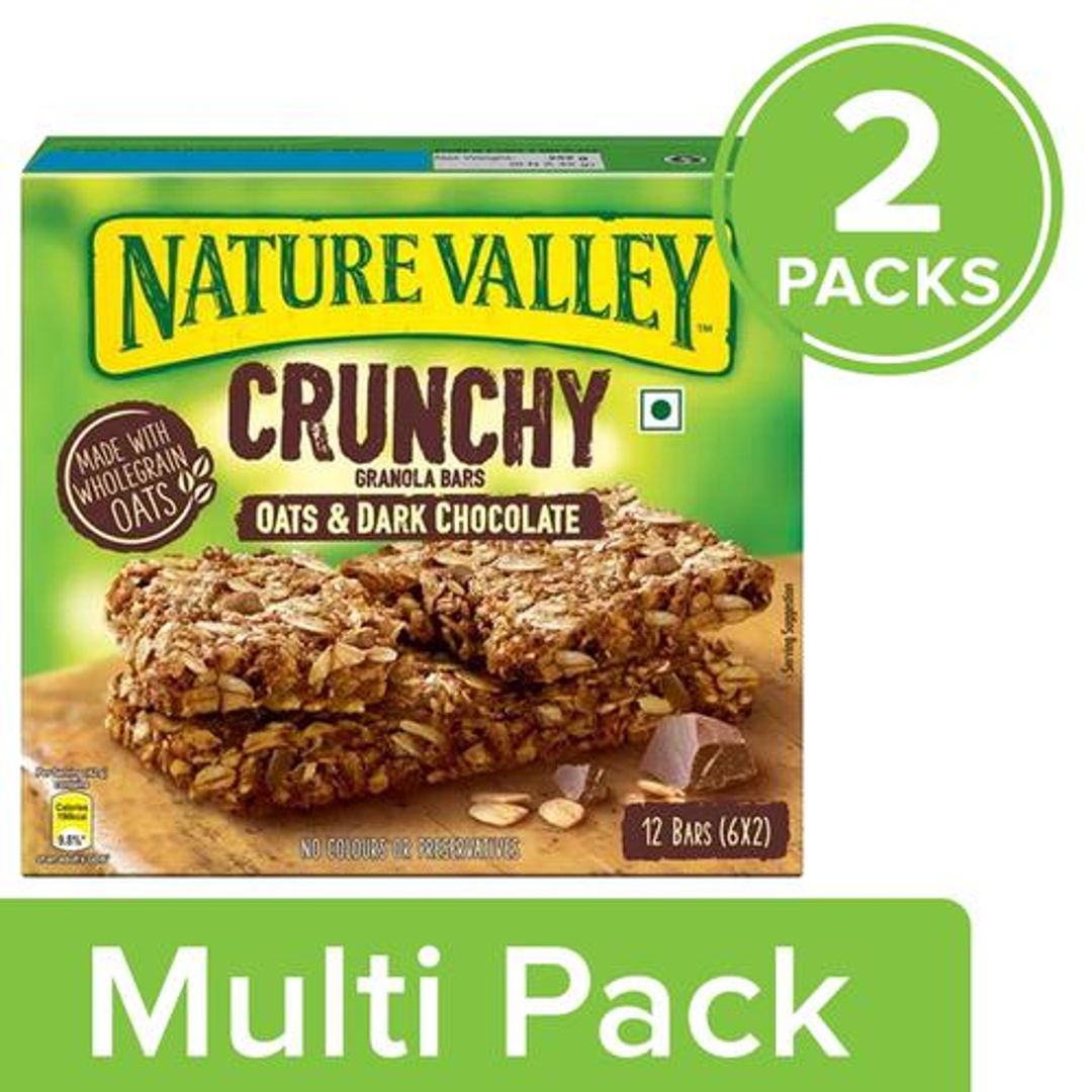 Nature Valley Crunchy Granola Bars - Oats & Dark Chocolate, 2x252 g Multipack