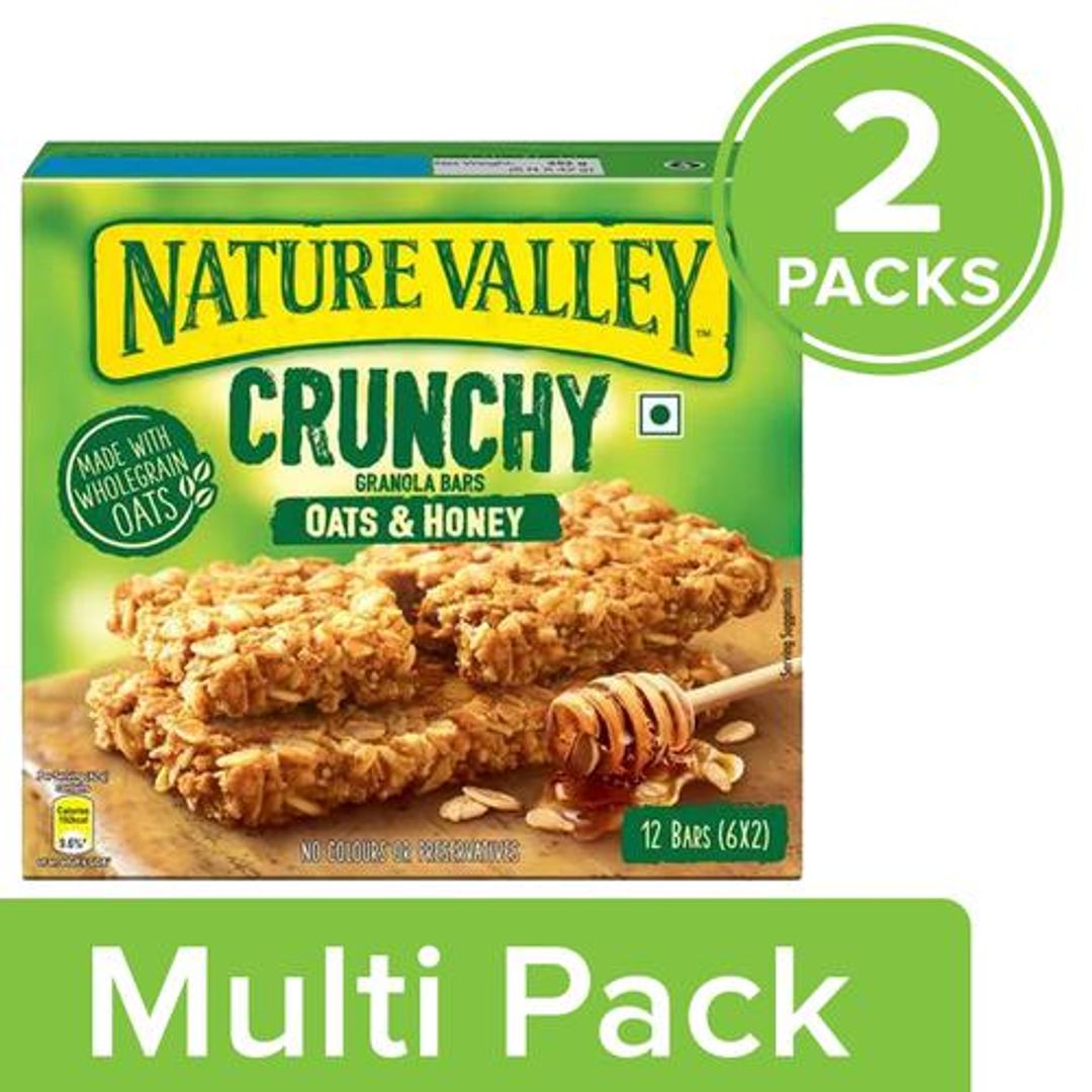 Nature Valley Crunchy Granola Bars - Oats 'n Honey, 2x252 g Multipack