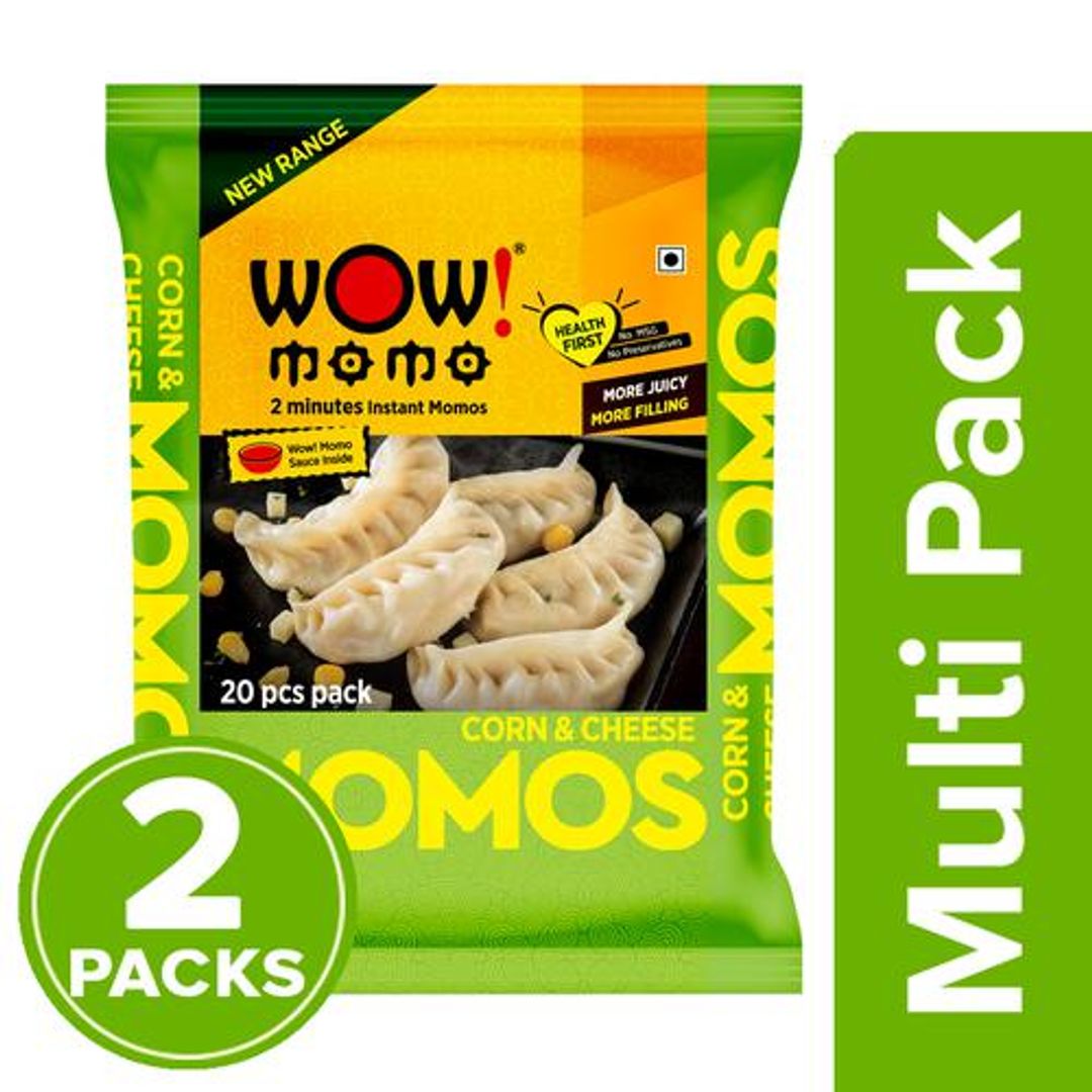 Wow Momo Corn & Cheese Momos, 2x20 pcs Multipack