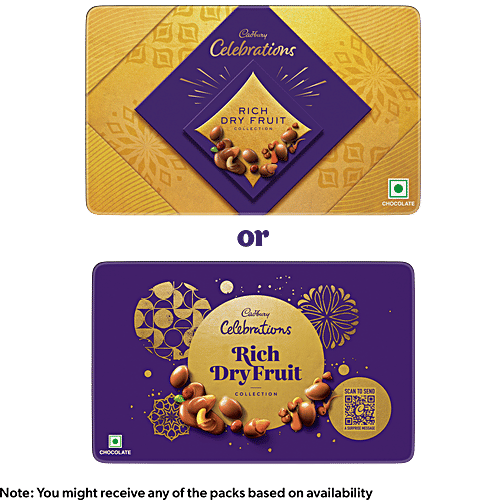 Cadbury Celebrations Assorted Chocolates, 154.2 g + Rich Dry Fruit Collection Chocolates, 177 g, Combo (2 Items)