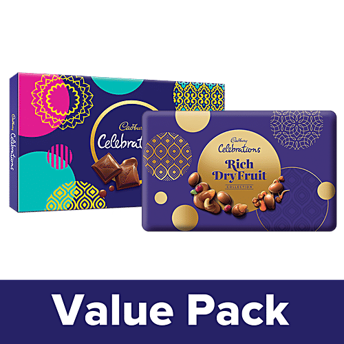 Buy Cadbury Assorted Chocolates Gift Pack,178.8 g + Celebrations Rich