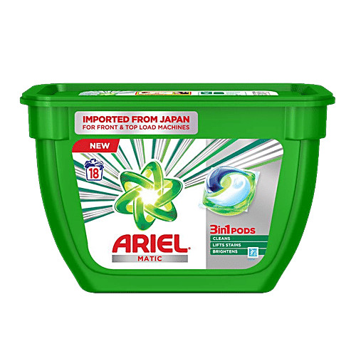Ariel Matic Top Load Detergent Powder 2 kg + 3-In-1 Pods Detergent 357 g, Combo 2 items 