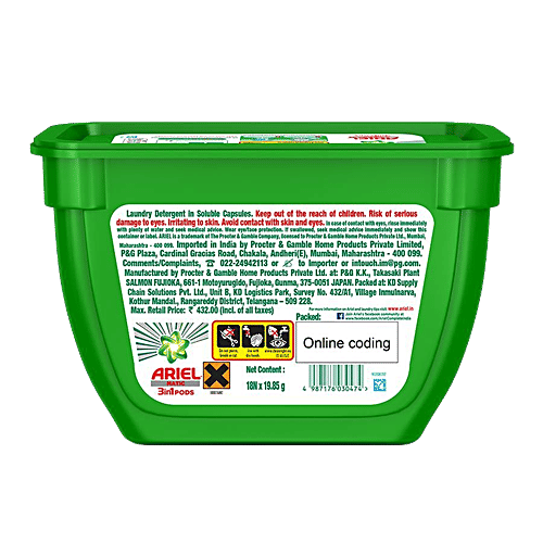Ariel Matic Top Load Detergent Powder 2 kg + 3-In-1 Pods Detergent 357 g, Combo 2 items 