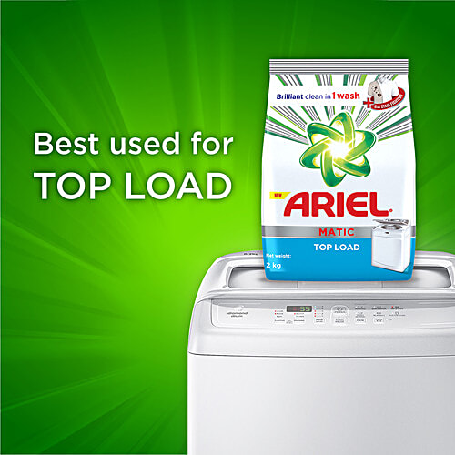 Ariel Matic Top Load Detergent Powder 2 kg + 3-In-1 Pods Detergent 357 g, Combo 2 items 
