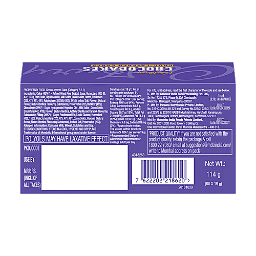 Cadbury Chocobakes Choc-Layered Cakes, 2x114 g (Multipack) Cadbury now in a Cake, Perfect for Sharing with Your Loved ones