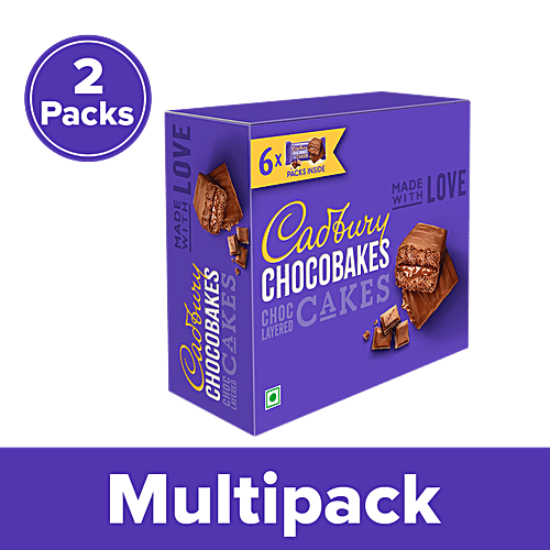 Buy Cadbury Chocobakes Chocobakes Choc Layered Cakes, Family Pack, 126g