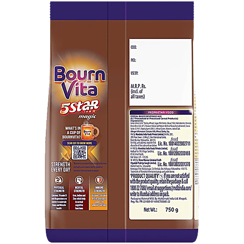 Bournvita 5 Star Magic Nutrition Drink, 2 x 750 g Multipack 