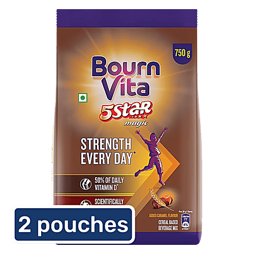 Bournvita 5 Star Magic Nutrition Drink, 2 x 750 g Multipack 