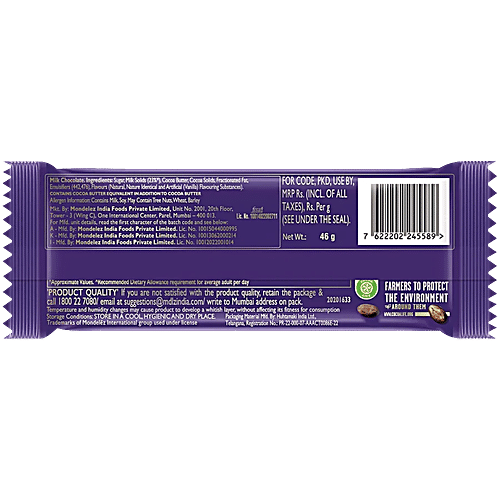 Cadbury Dairy Milk Chocolate Bar, 6x46 g (Multipack) 