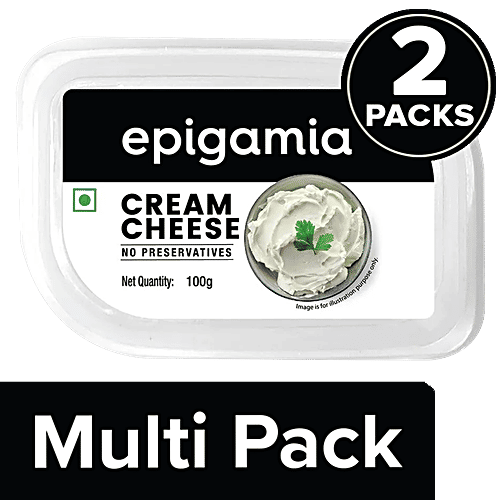 Epigamia  Cream Cheese - No Preservatives, 2x100 g Multipack 