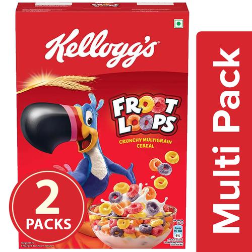 Kelloggs Froot Loops - Crunchy Multigrain Cereal, 2x285 g