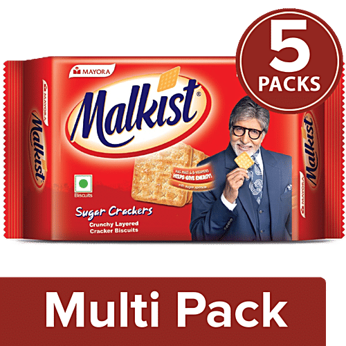 Malkist Sugar Crackers, 5x110 g Multipack 