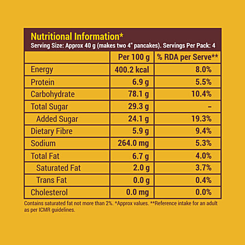 Slurrp Farm Banana Chocochip Pancake Mix - No Maida, Eggless Instant Healthy Breakfast, 3x150 g Multipack 