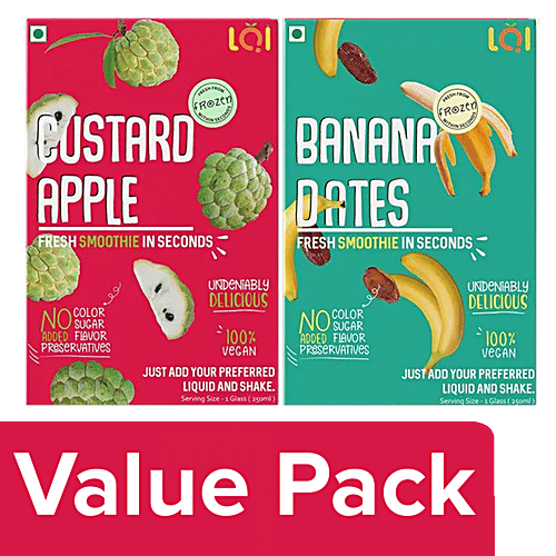 Buy LQI Ready To Make Smoothie Pack Custard Apple 125 g + Banana