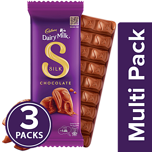 Cadbury Dairy Milk Silk Chocolate Bar, 3 x 150 g Multipack 