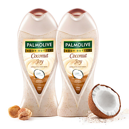 Buy Palmolive Coconut & Jojoba Butter Coconut Joy Exfoliating Body Wash Combo Online at Best