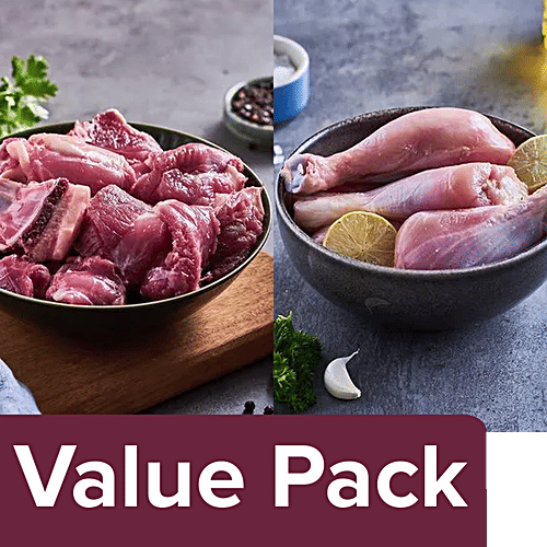 Buy fresho! Mutton Curry Cut 950g + Chicken Drumstick 450g Online at