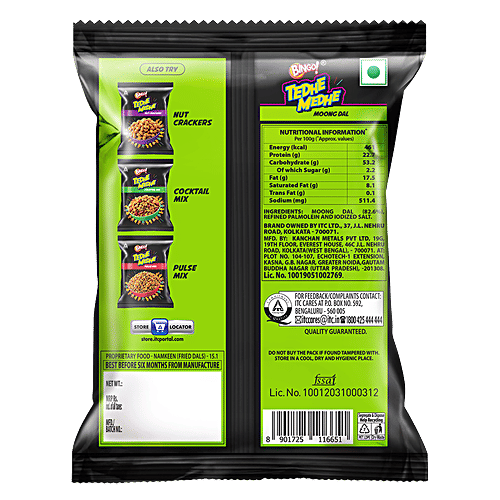 Bingo! Tedhe Medhe - Moong Dal, Namkeen Mixture, 3x200 g Multipack
