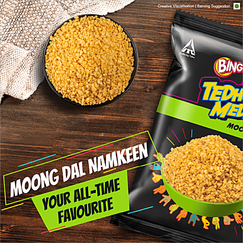 Bingo! Tedhe Medhe - Moong Dal, Namkeen Mixture, 3x200 g Multipack