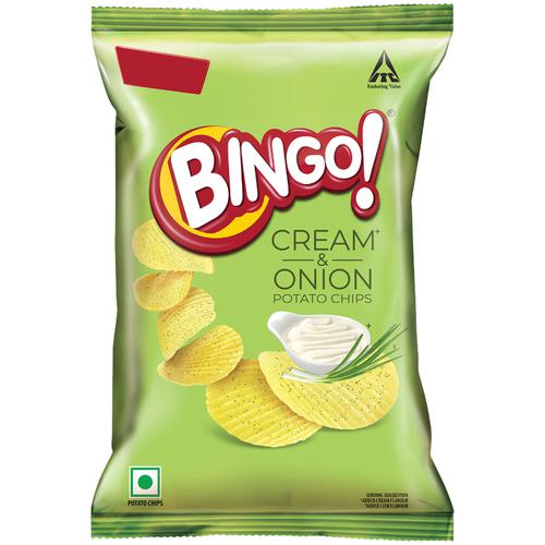 Bingo! Potato Chips - Cream & Onion, 2x100 g Multipack 