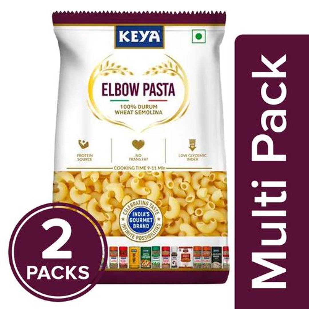 Keya Elbow Pasta, 2x400 g Multipack