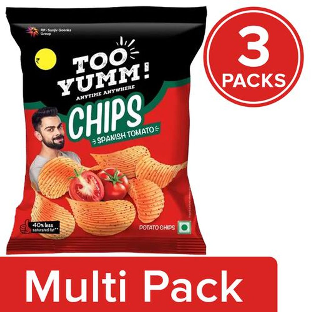 Too Yumm! Potato Chips - Spanish Tomato, 3x45 g Multipack