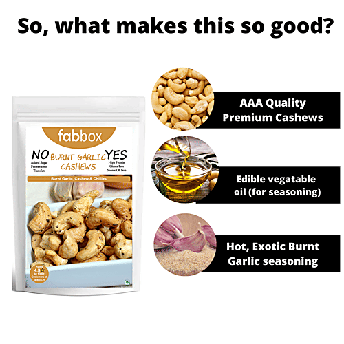 Fabbox Burnt Garlic Cashews, 2x70 g (Multipack) 