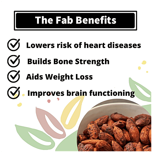 Fabbox Roasted Almonds - Peri Peri, Premium California Badam, Healthy Snack, Superfood, 2x70 g Multipack 