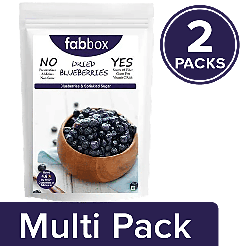 Buy Fabbox Blueberries Dried, Natural & Healthy, Rich In Fibre