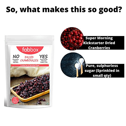Buy Fabbox Cranberries Dried Berries, Natural & Healthy, Rich In