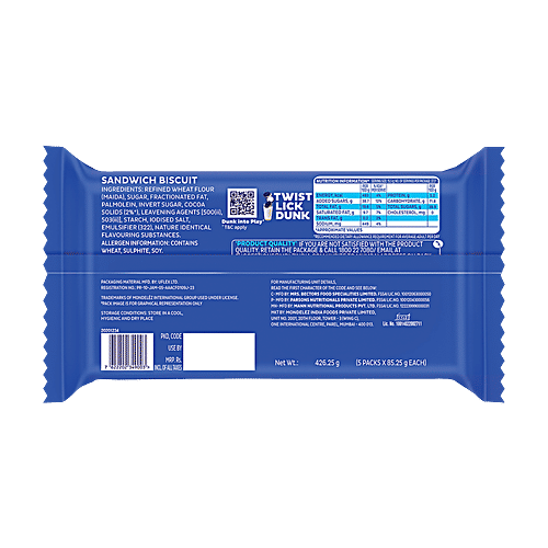 Cadbury Oreo Pokemon Original Vanilla Flavoured Sandwich Biscuits, 2 x 459.25 g (Multipack) 