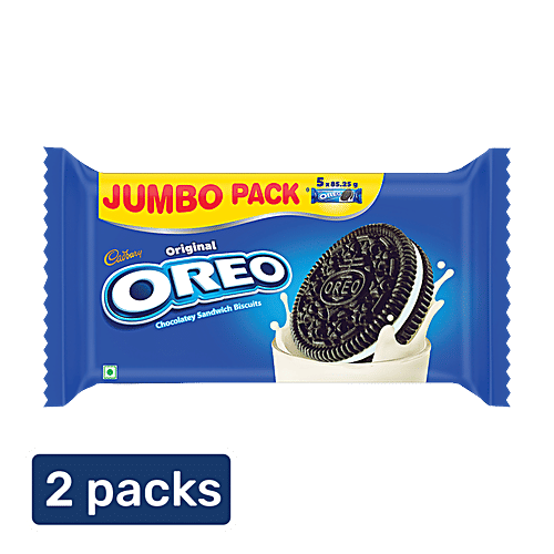 Cadbury Oreo Pokemon Original Vanilla Flavoured Sandwich Biscuits, 2 x 459.25 g (Multipack) 