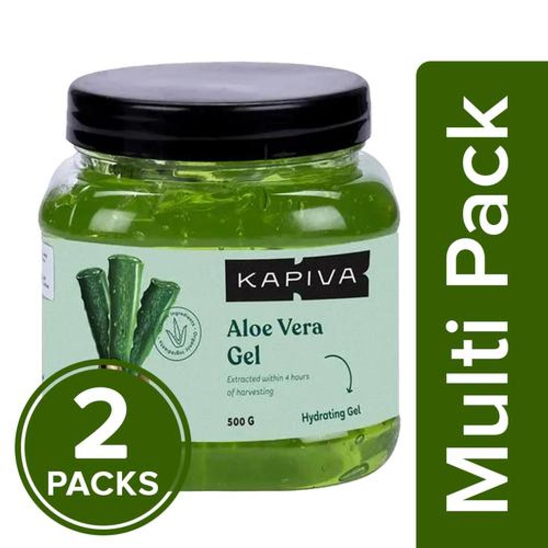 Kapiva Pure Aloe Vera Hydrating Gel, 2x500 g Multipack