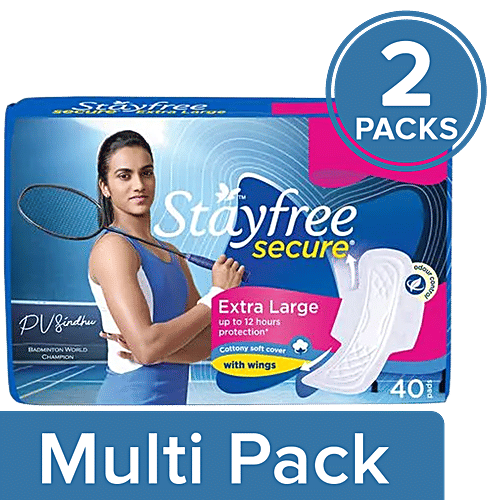 Buy STAYFREE Secure Cottony XL Sanitary Pads For Women Online at Best