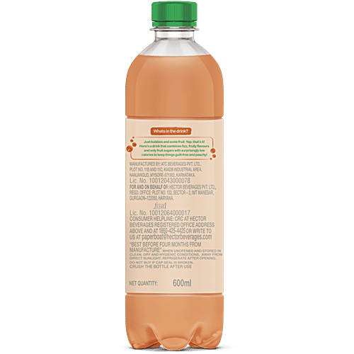 Paper Boat Zero Sparkling Water - Peach, 3 x 600 ml Multipack .