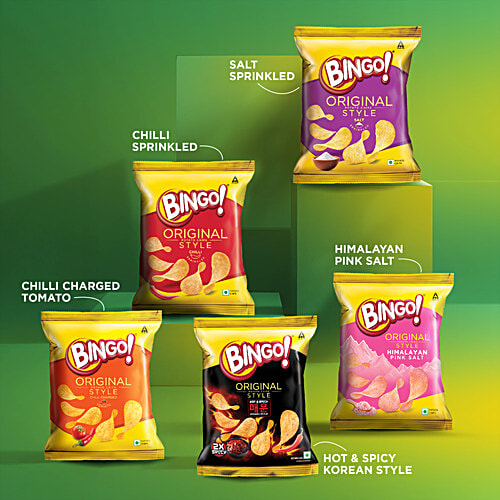 Bingo! Original Style Potato Chips - Cream & Onion, 6 x 43 g Multipack 