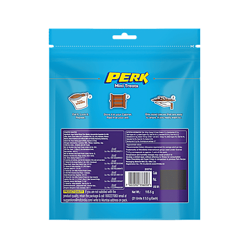 Cadbury Perk Mini Treats Chocolate Coated Wafer Bars, 3x115.5 g (Multipack)