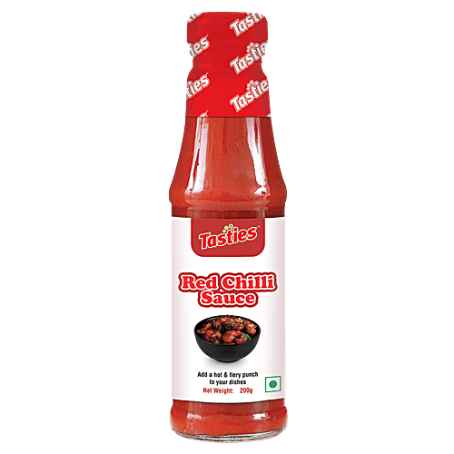 Tasties Green Chilli Sauce, 200g+Red Chilli Sauce, 200g+Soya Sauce, 210g+Vinegar, 175g, Combo 4 Items 