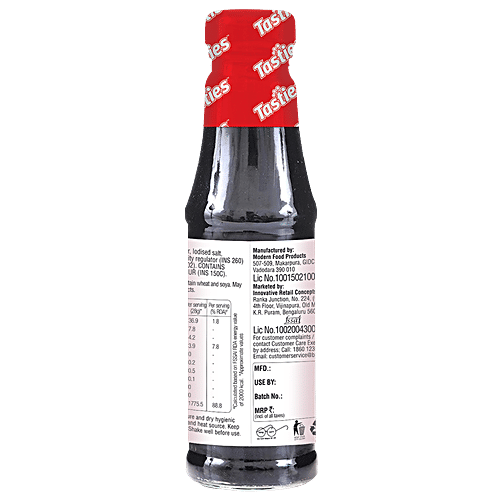 Tasties Green Chilli Sauce, 200g+Red Chilli Sauce, 200g+Soya Sauce, 210g+Vinegar, 175g, Combo 4 Items 