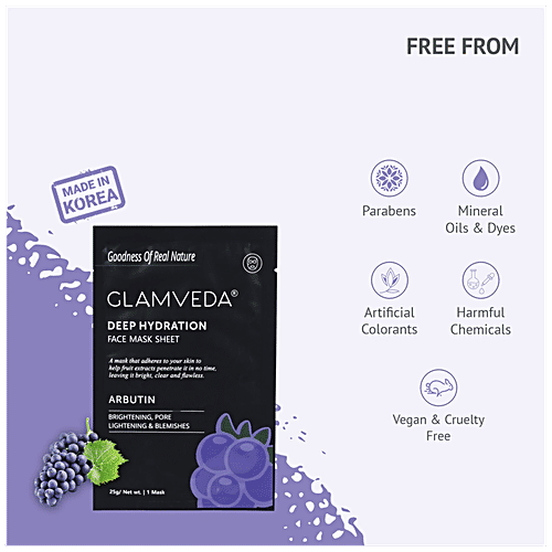 Buy Glamveda Arbutin Anti Pigmentation Face Mask Sheet Online at Best