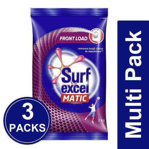 Surf Excel Matic Front Load Detergent Powder, 3 x 2 kg Multipack 