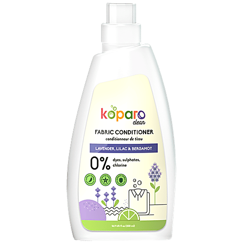 Koparo Clean Fabric Conditioner + Laundry Liquid - Lavender, Lilac & Bergamot, Each 500ml, Combo 2 Items