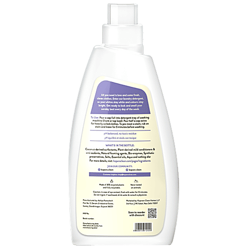 Koparo Clean Fabric Conditioner + Laundry Liquid - Lavender, Lilac & Bergamot, Each 500ml, Combo 2 Items