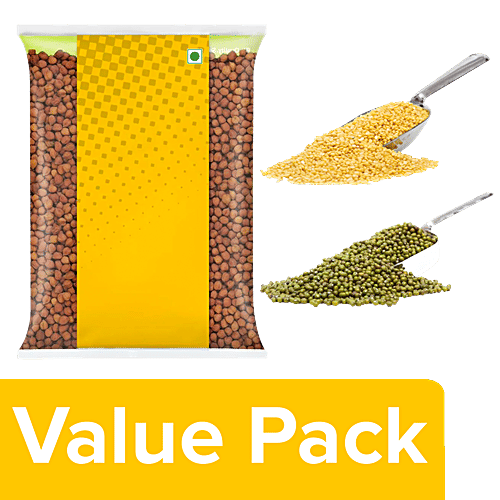 bb SUPER SAVER Brown Chana 500 g + Moong Dal 500 g + Green Moong - Whole 500 g, Combo 3 Items 