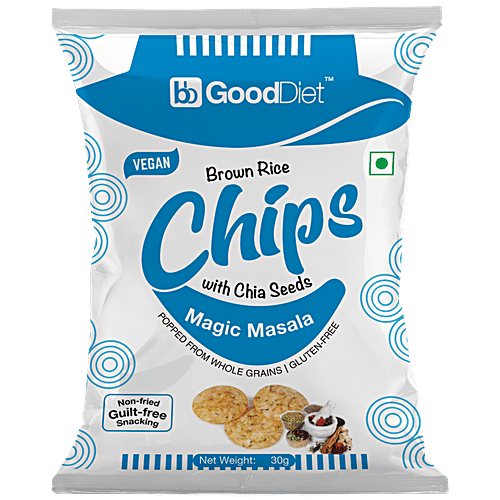 Buy GoodDiet Brown Rice Chips WithRagi, Quinoa, Chia Seeds, Oats, Flax