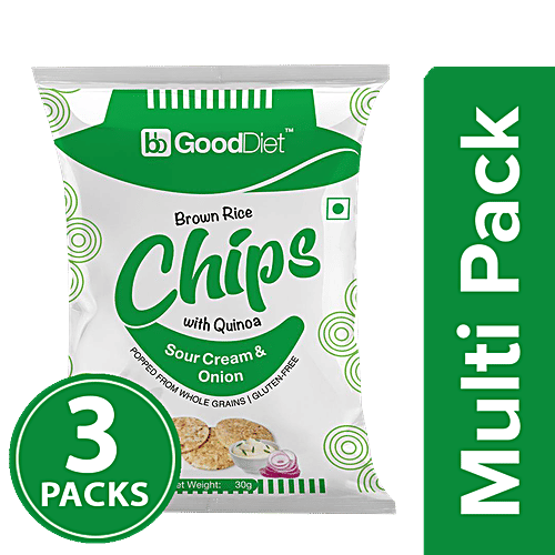 Buy bb Gooddiet Quinoa Brown Rice Chips Sour Cream & Onion Online at Best Price of Rs 105