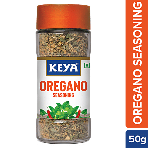 Keya Keya Oregano Seasoning 50 g Bottle + Chilli Flakes - Red 40 g Bottle, Combo 2 Items 