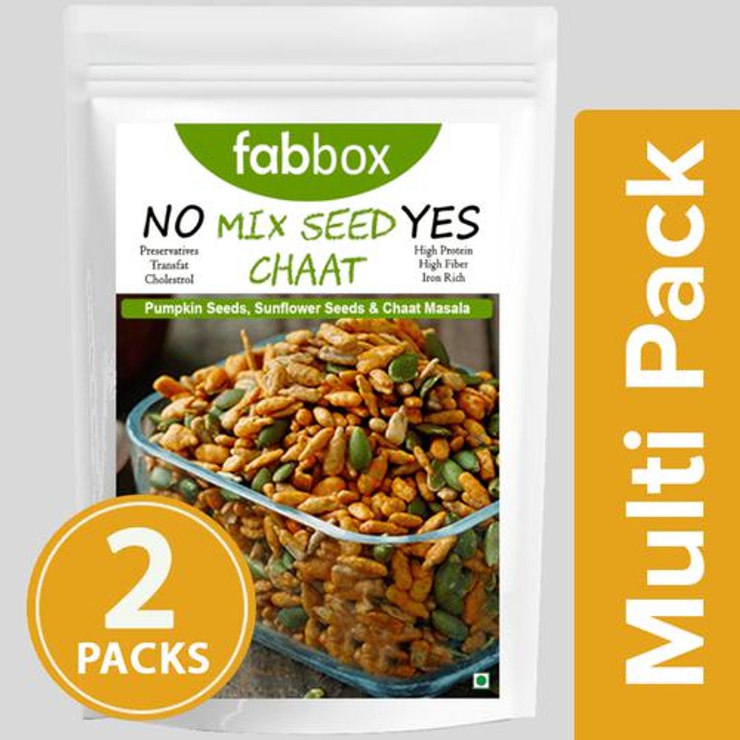 Fabbox Mixed Seed Chaat - Organic, Natural, Healthy, Rich In Proteins & Fibre, Gluten Free, 2x160 g Multipack